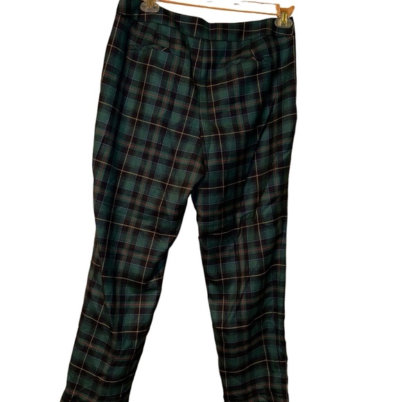 TALBOTS Women wool blend green plaid lined heritage pants size 12 petites 12P - Picture 4 of 4